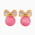 pink bow earrings, valentines gift, Shoucka