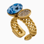 Shoucka Atlantis Women’s Ring | Blue Crystal Adjustable Statement Ring