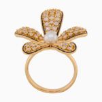 shoucka Coco Blossom Statement Flower Ring | Gold & Pearl