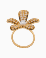 shoucka Coco Blossom Statement Flower Ring | Gold & Pearl