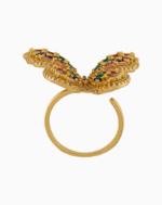 shoucka Multicolor Butterfly Statement Ring | Gold-Plated & Adjustable