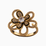 shoucka Enamel Flower Ring for Women | Gold-Plated & Adjustable