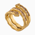 shoucka Baguette Spiral Wrap Ring | Gold-Plated & Statement Jewelry