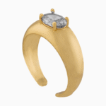 shoucka Modern Dome Statement Ring | Matte Gold-Plated & Adjustable