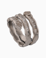 shoucka Baguette Spiral Wrap Ring | Silver-Tone (Rhodium Plated)