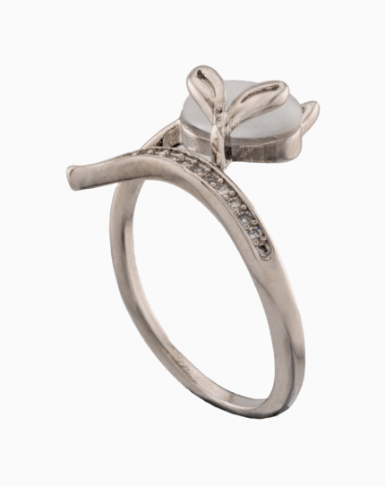 shoucka Fantasy Fox Ring | Silver with Opal & Crystal