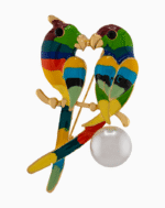 `Shooka Colorful Love Birds Brooch