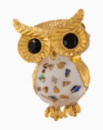 `Shooka Abalone Shell Owl Brooch