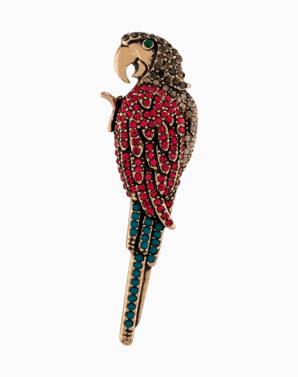 `Shooka Vintage Crystal Parrot Brooch