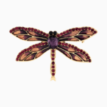 `Shooka Purple Enamel Dragonfly Brooch