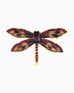 `Shooka Purple Enamel Dragonfly Brooch