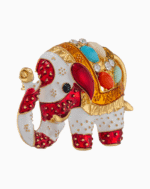 `Shooka Enamel Elephant Brooch