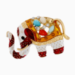 `Shooka Enamel Elephant Brooch