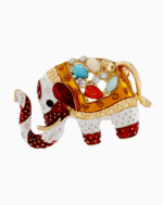 `Shooka Enamel Elephant Brooch
