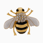 `Shooka Gold-Tone Crystal Bee Brooch
