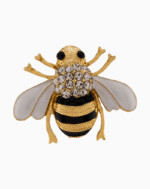 `Shooka Gold-Tone Crystal Bee Brooch