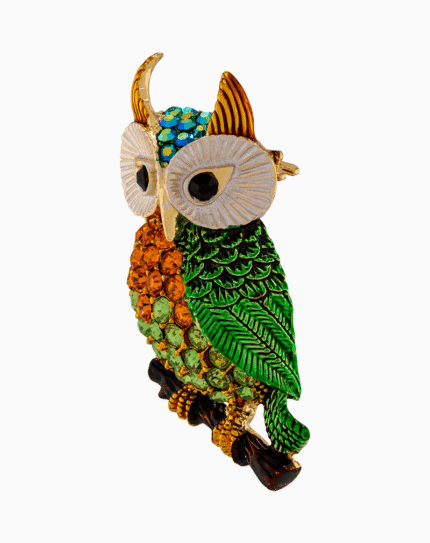 `Shooka Colorful Owl Brooch Pin