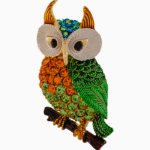 `Shooka Colorful Owl Brooch Pin