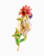 `Shooka Vintage Enamel Flower Bouquet Brooch