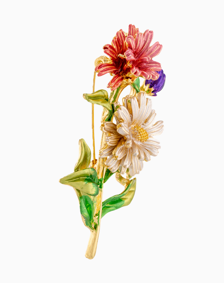 صفحه اصلی `Shooka Vintage Enamel Flower Bouquet Brooch