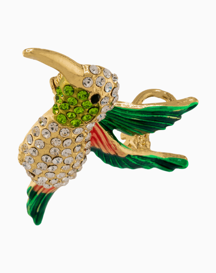 `Shooka Crystal Hummingbird Brooch