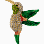 `Shooka Crystal Hummingbird Brooch