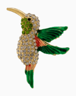`Shooka Crystal Hummingbird Brooch