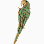 `Shooka Turquoise Parrot Brooch