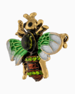 `Shooka Artistic Green Enamel Bee Brooch
