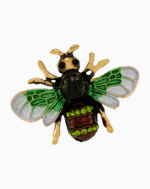 `Shooka Artistic Green Enamel Bee Brooch