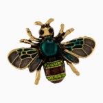 `Shooka Chic Bee Brooch with Emerald Green Crystal