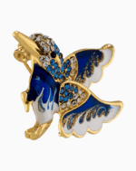 `Shooka Blue & White Bird Brooch Pendant