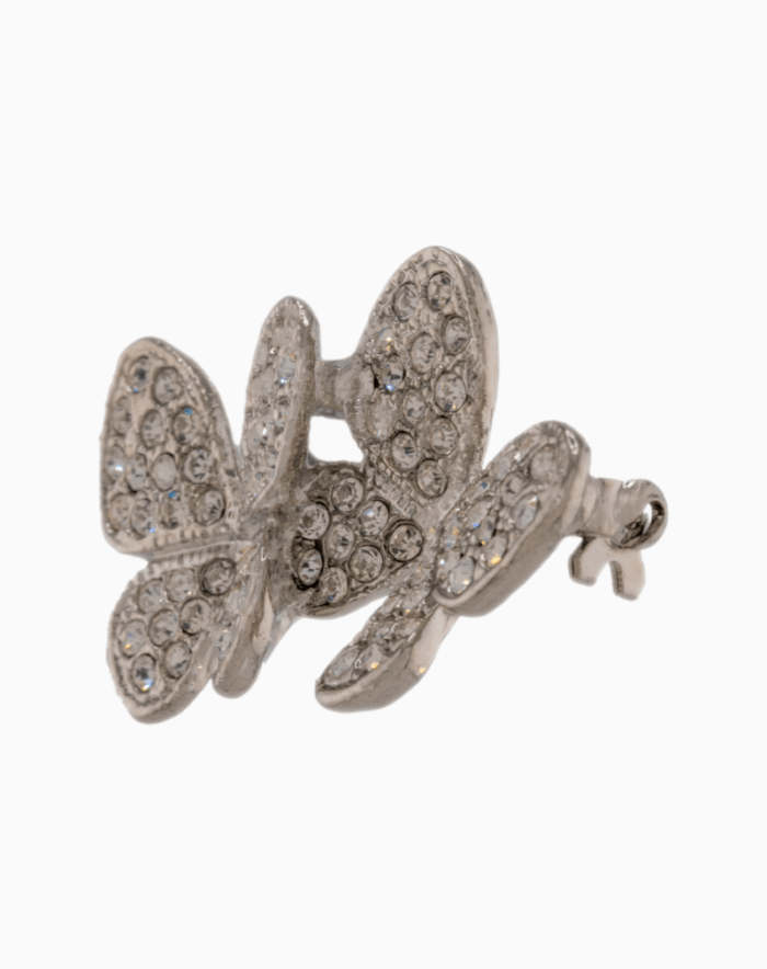 `Shooka Pavé Crystal Double Butterfly Brooch
