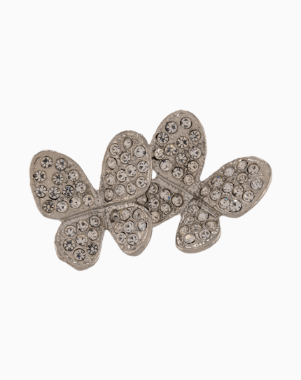 `Shooka Pavé Crystal Double Butterfly Brooch