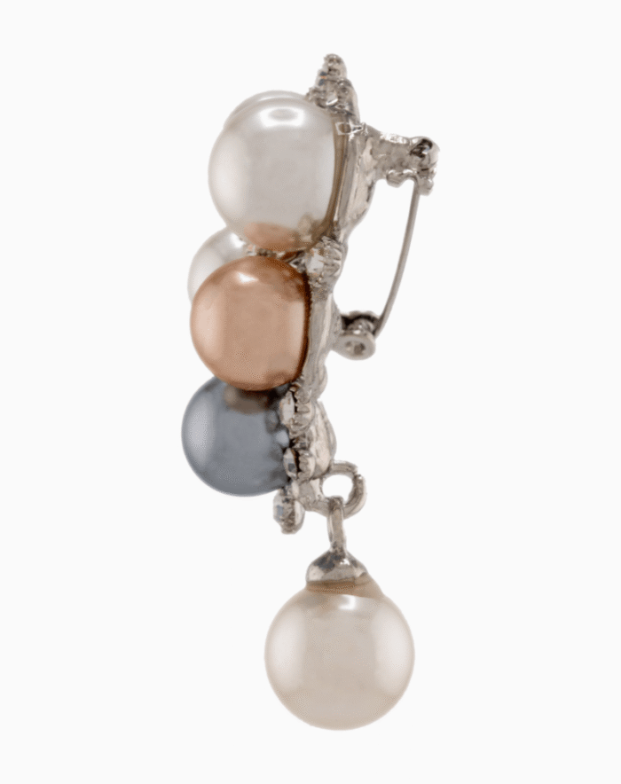`Shooka Multi-Color Pearl Cluster Dangle Brooch