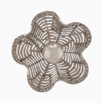 `Shooka Artistic Wavy Flower Pearl & Crystal Brooch