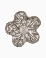 `Shooka Artistic Wavy Flower Pearl & Crystal Brooch