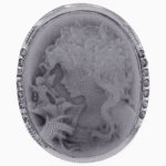 `Shooka Gray Cameo Brooch