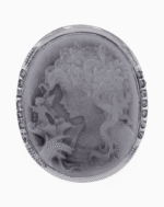 `Shooka Gray Cameo Brooch