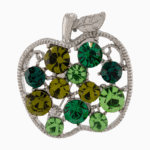 `Shooka Green Apple Crystal Brooch