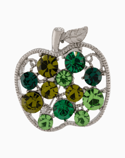 `Shooka Green Apple Crystal Brooch