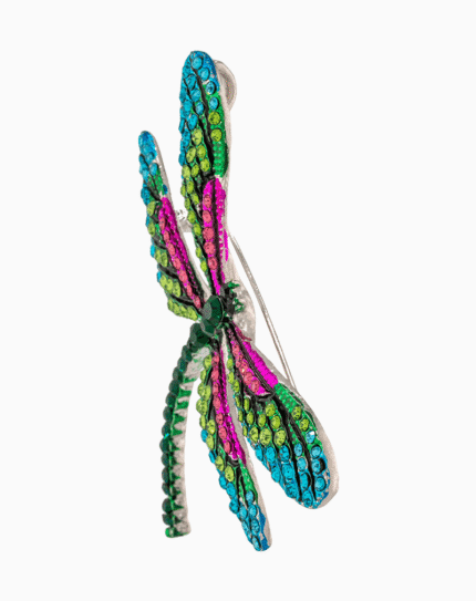 `Shooka Colorful Crystal Dragonfly Brooch