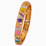 Shoucka Kids' Hello Kitty Palette Enamel Bangle | Gold Plated