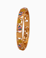 Shoucka Kids' Seashell & Pearl Enamel Bangle | Gold Plated