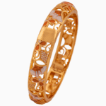 Shoucka Women's Autumn Leaves Enamel Bangle | Gold Plated