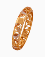 Shoucka Women's Autumn Leaves Enamel Bangle | Gold Plated