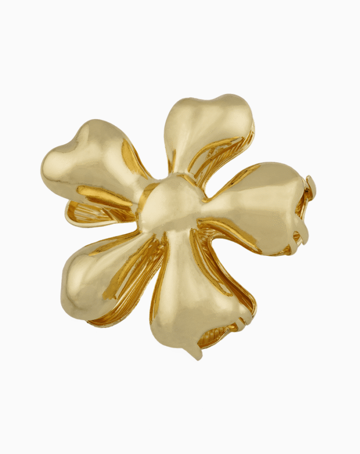 Shoucka Large Gold Flower Metal Claw Clip for Women