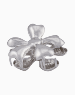 Shoucka Large Silver Flower Metal Claw Clip for Women
