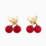 `Cute Red Cherry Stud Earrings