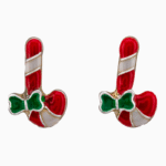 `Christmas Candy Cane Stud Earrings